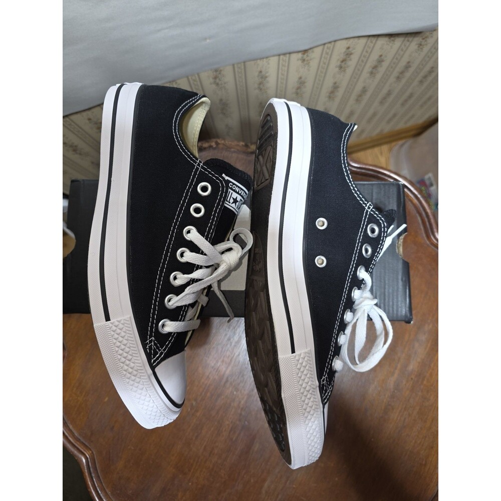 Converse Chuck Taylor All Star Ox Black White Low Top Sneakers Mens 8.5... - Picture 3 of 8
